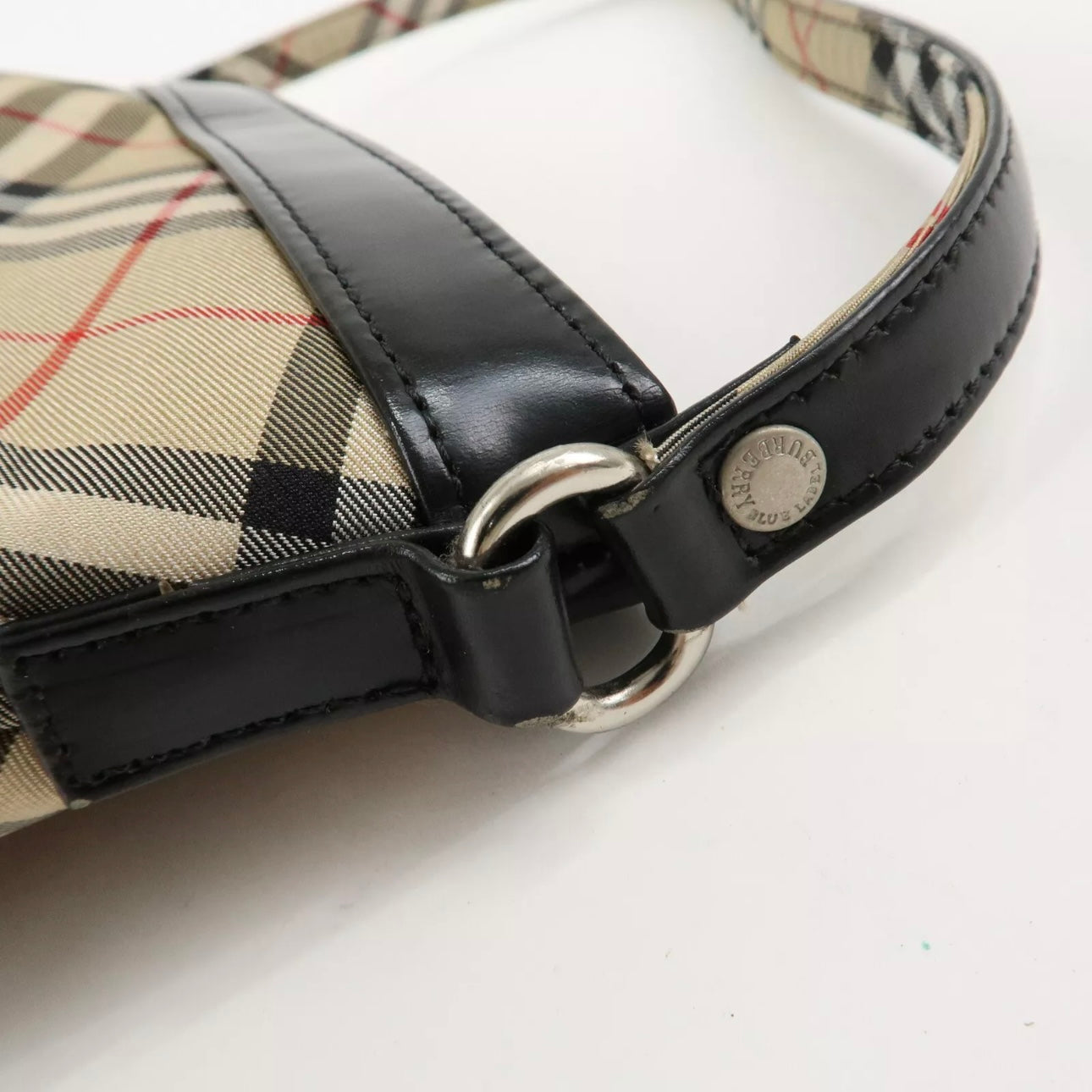 Burberry Canvas Leather Nova Check Shoulder Bag