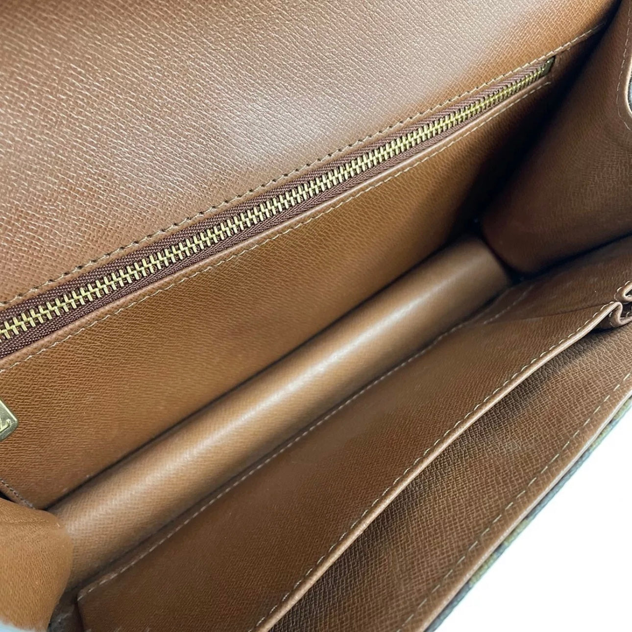 Louis Vuitton Monogram Pochette Dam PM Leather Brown Clutch bag