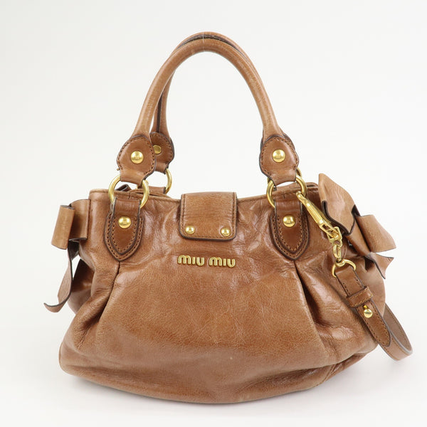 Miu Miu Hand Bag - Brown, Leather 