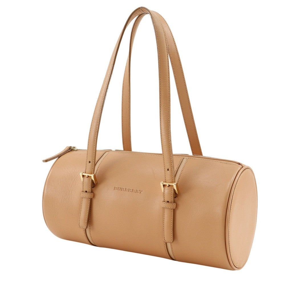 Burberry Logo Embossing Tote Bag - Beige, Leather