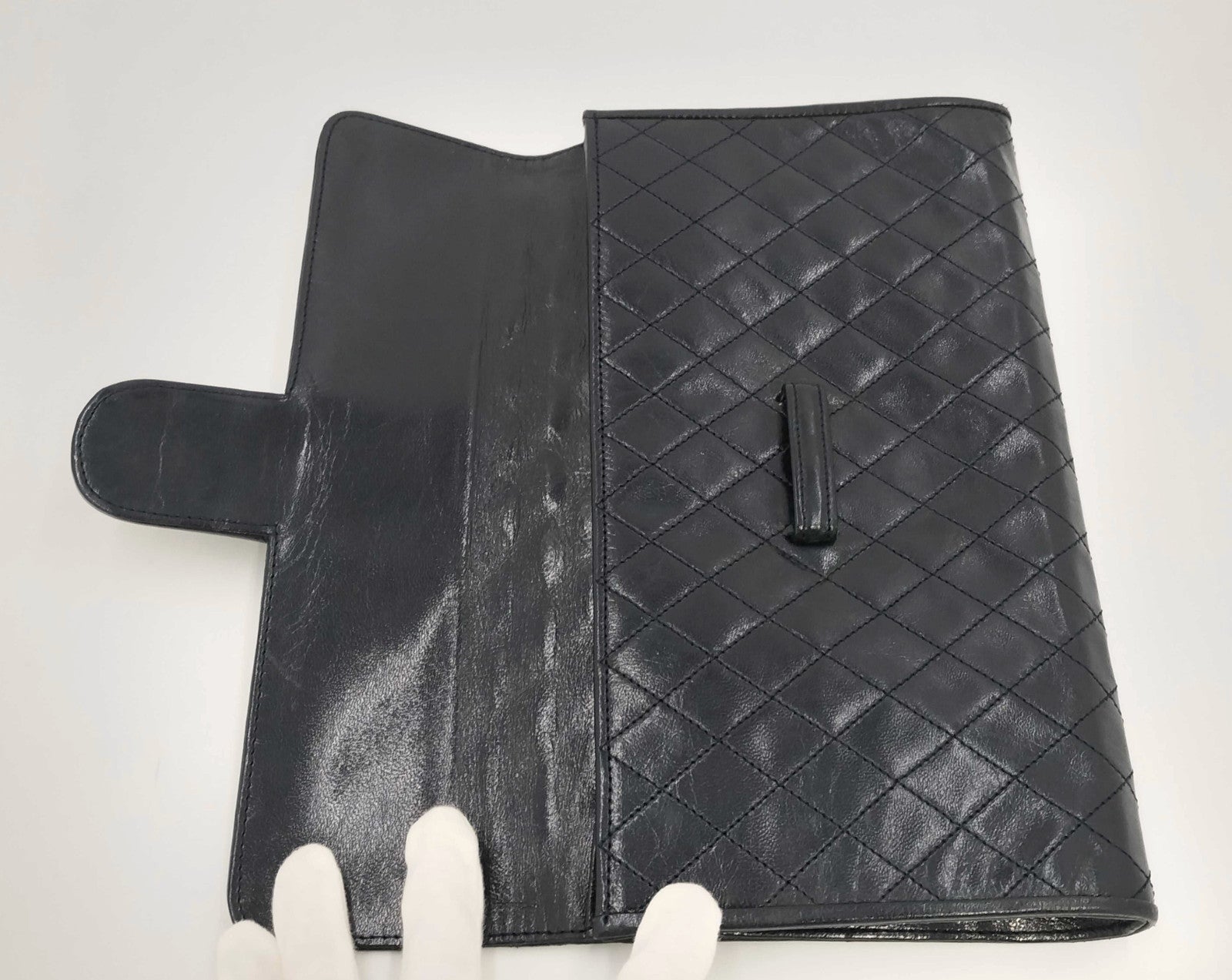 Saint Laurent Yves Clutch Bag - Navy, Leather