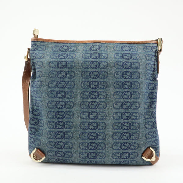 Gucci Abbey Shoulder Bag - Blue, Denim and Leather