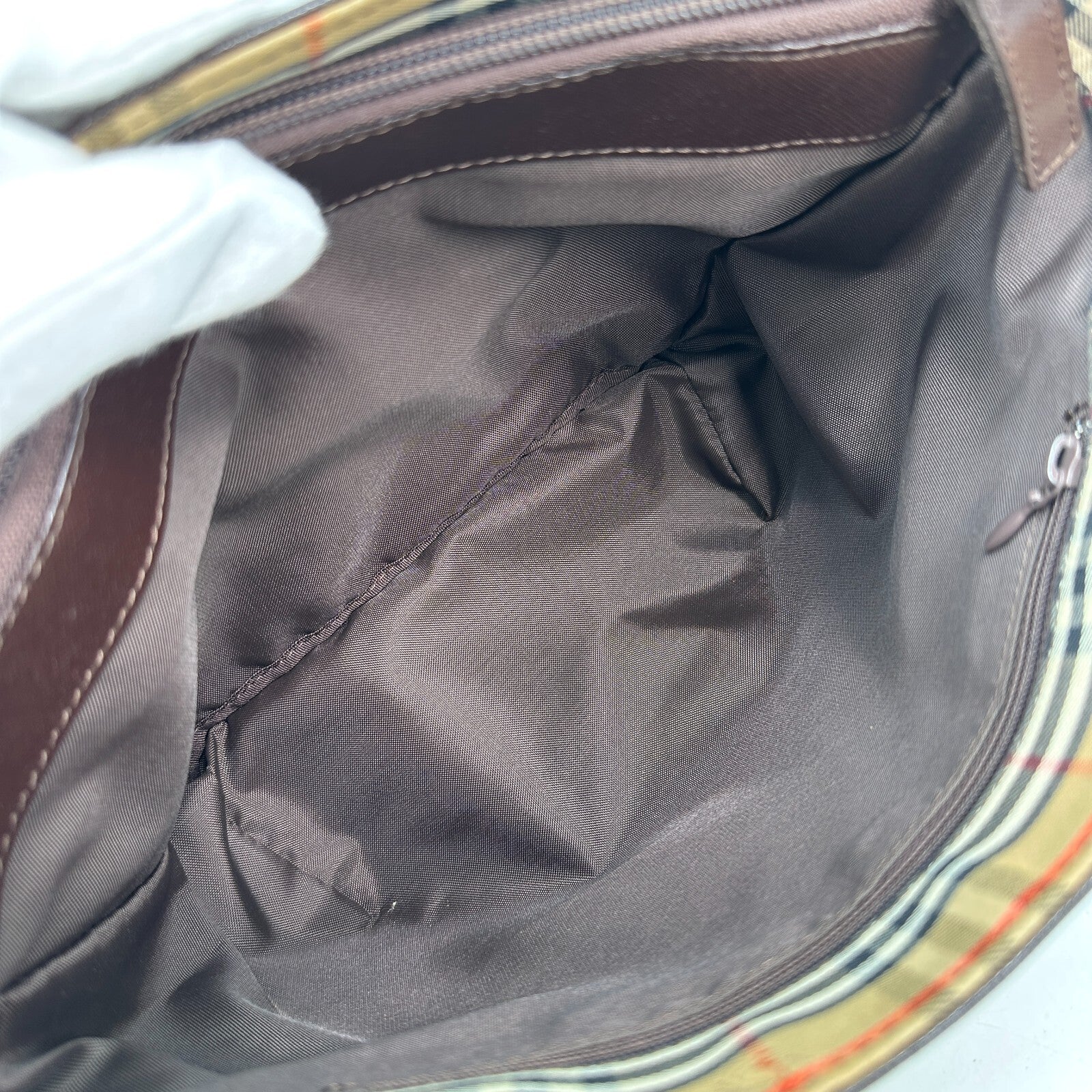 Burberry Nova Check Tote Bag - Brown, Canvas, Leather