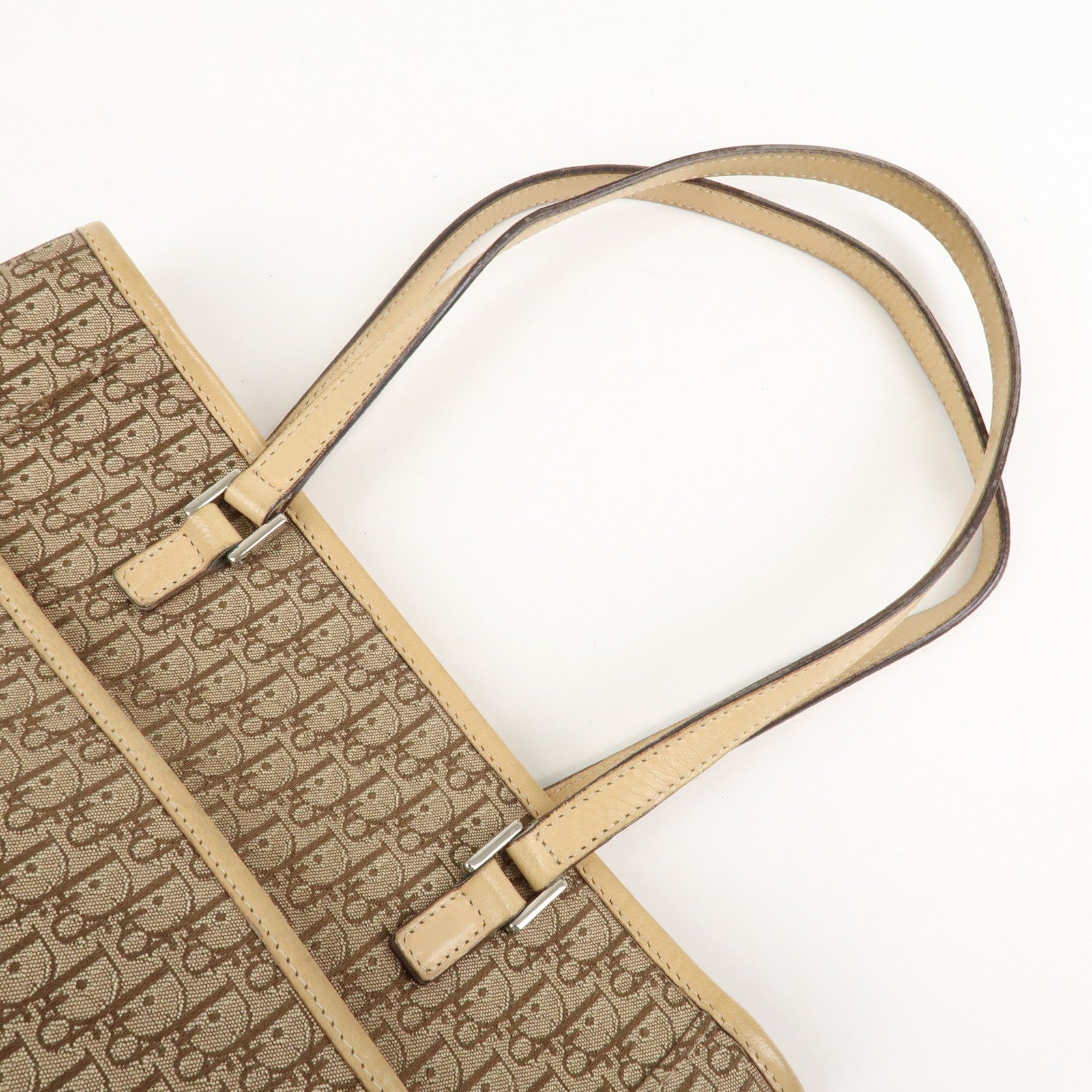 Christian Dior Trotter Tote Bag - Beige, Canvas 