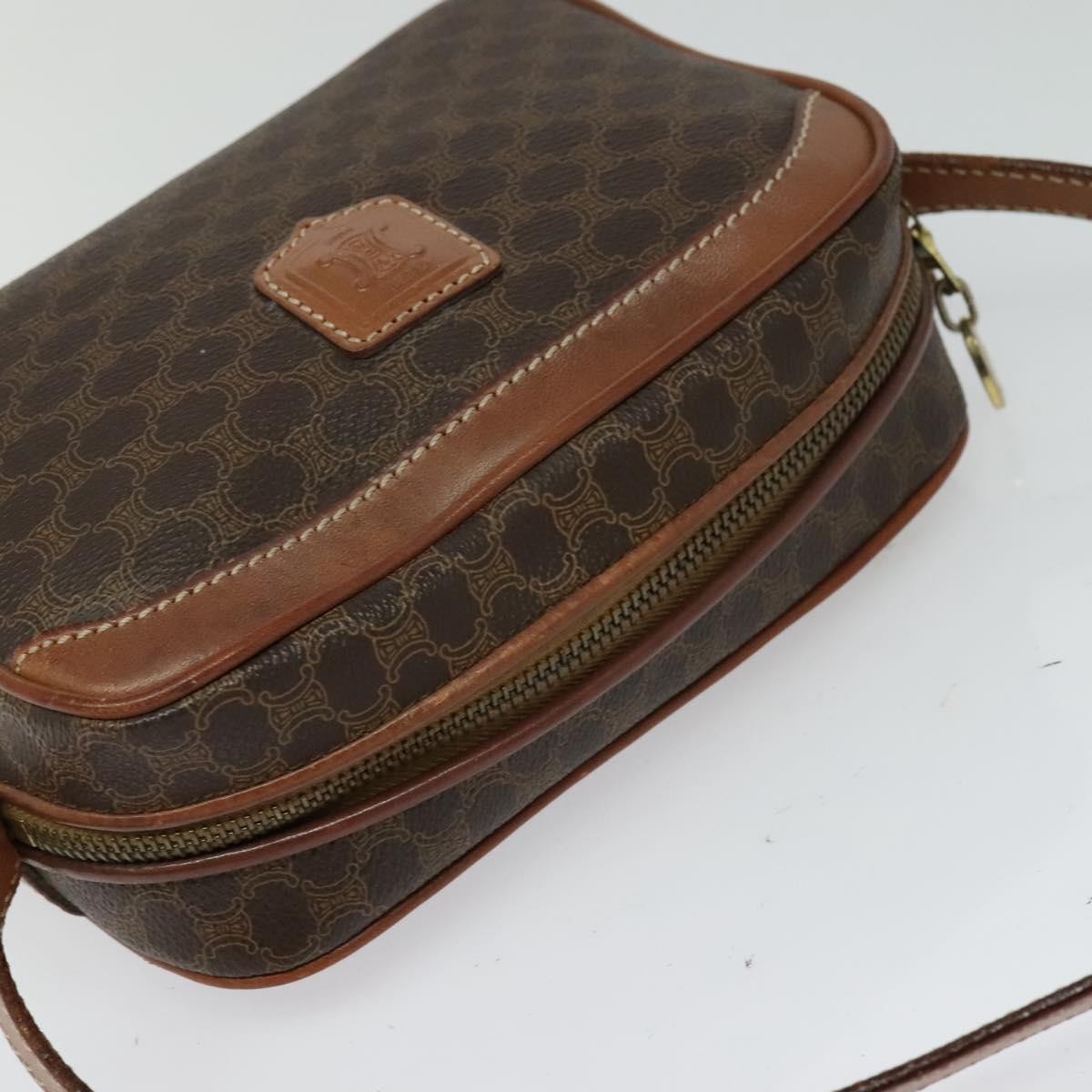 Celine Macadam Shoulder Bag - Brown/Gold, PVC Leather