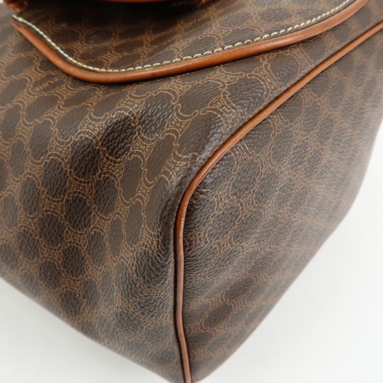 Celine Macadam Backpack - Brown, PVC Coated Canvas and Leather 
