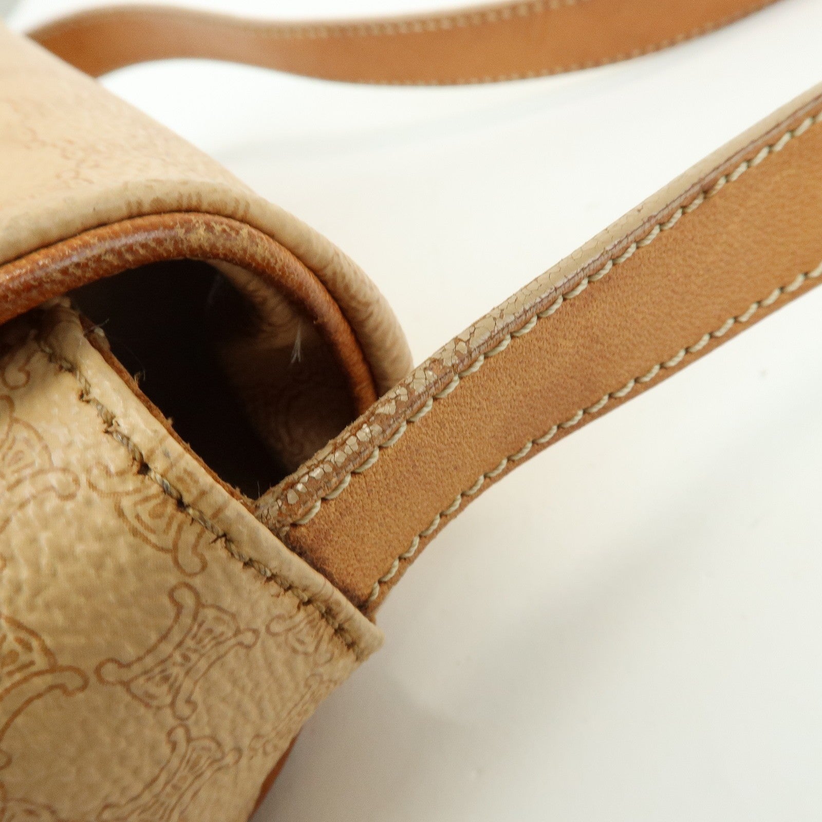 Celine Macadam Shoulder Bag - Beige, PVC Leather