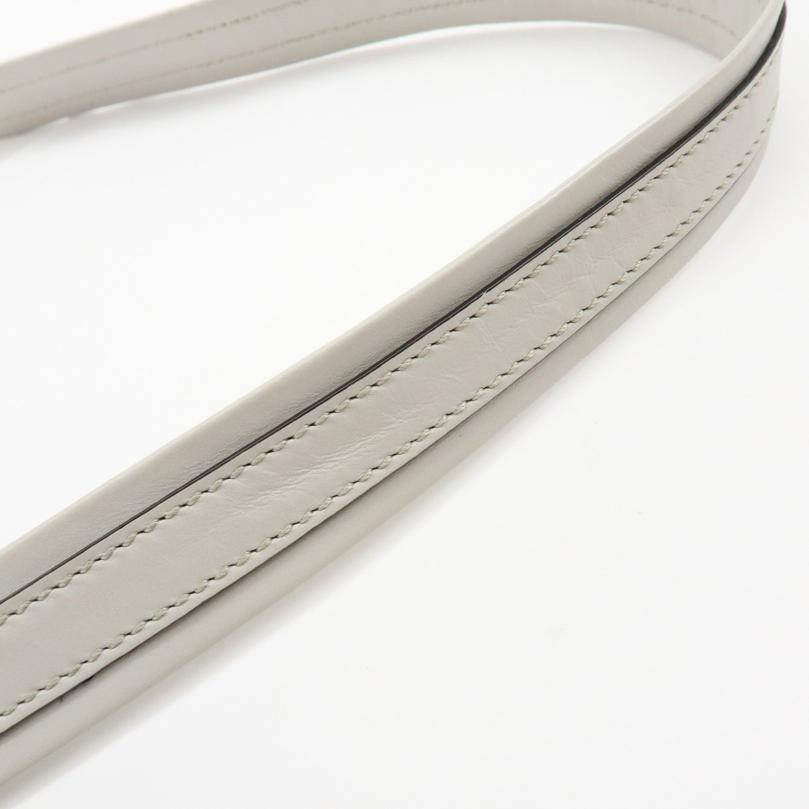 Fendi Logo Shoulder Bag - Light Grey, Leather