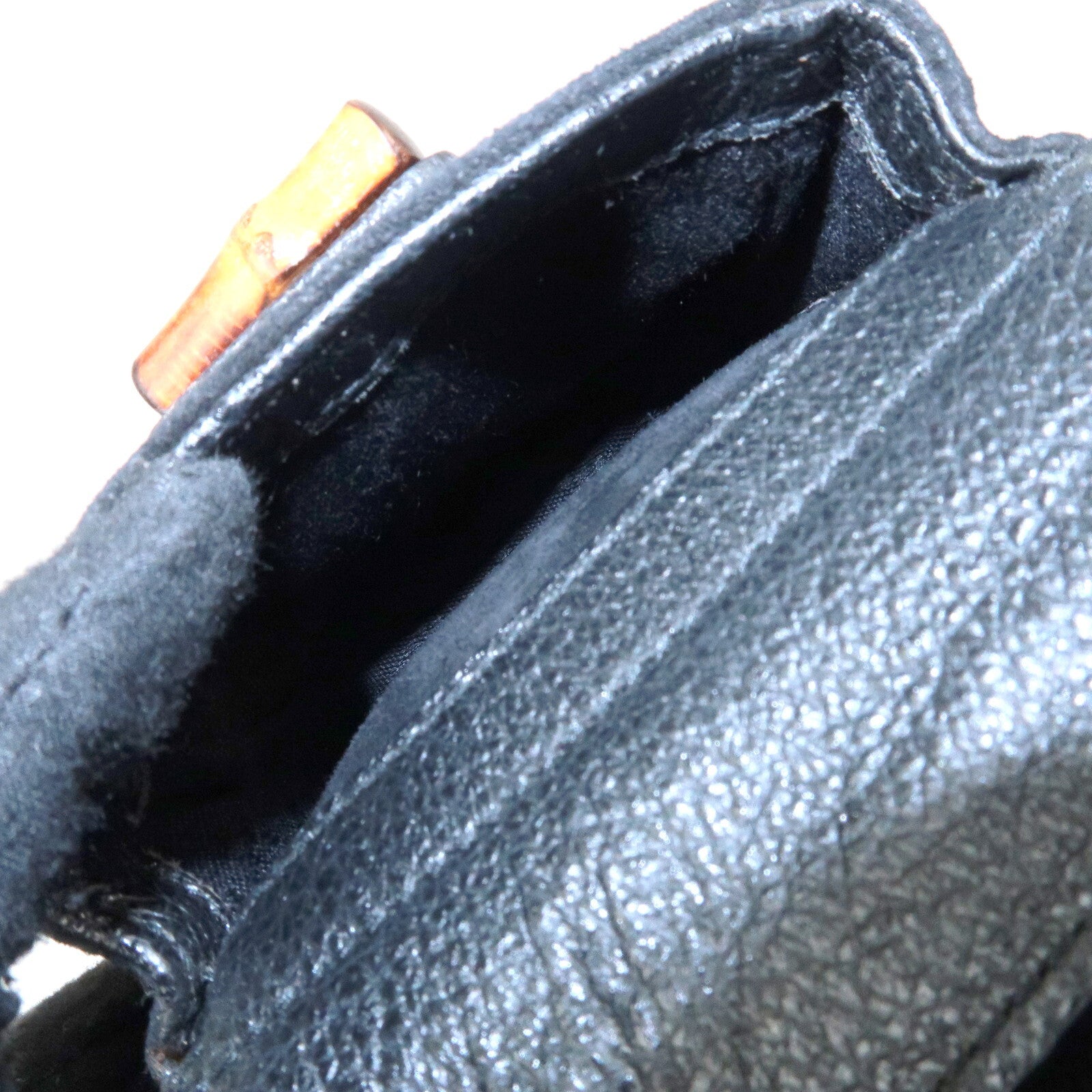 Gucci Bamboo Backpack - Black, Suede, Leather