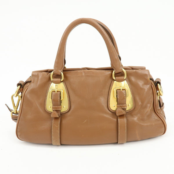Prada 2Way Bag Handbag - Brown, Leather