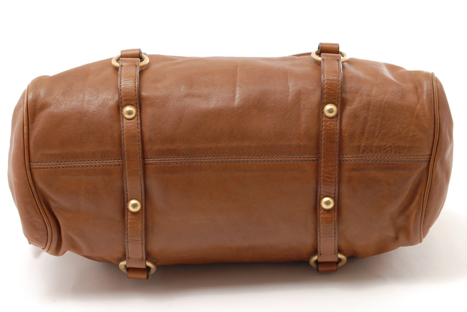 Miu Miu Miu Vitello Handbag - Brown, Leather