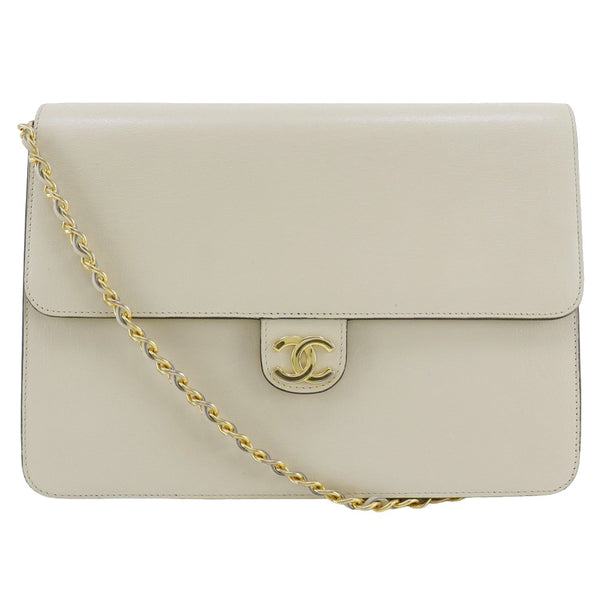 Chanel ChainShoulder Shoulder Bag - Off White, Calfskin
