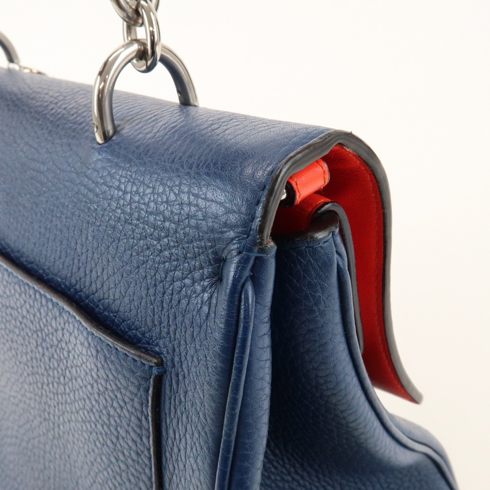 Christian Dior 2Way Hand Bag - Blue, Leather