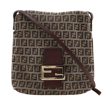 Fendi Zucchino Shoulder Bag - Brown, Nylon Canvas