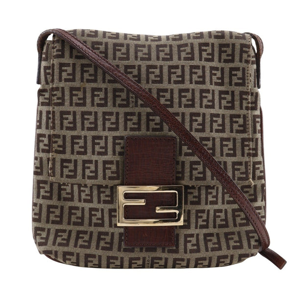 Fendi Zucchino Shoulder Bag - Brown, Nylon Canvas