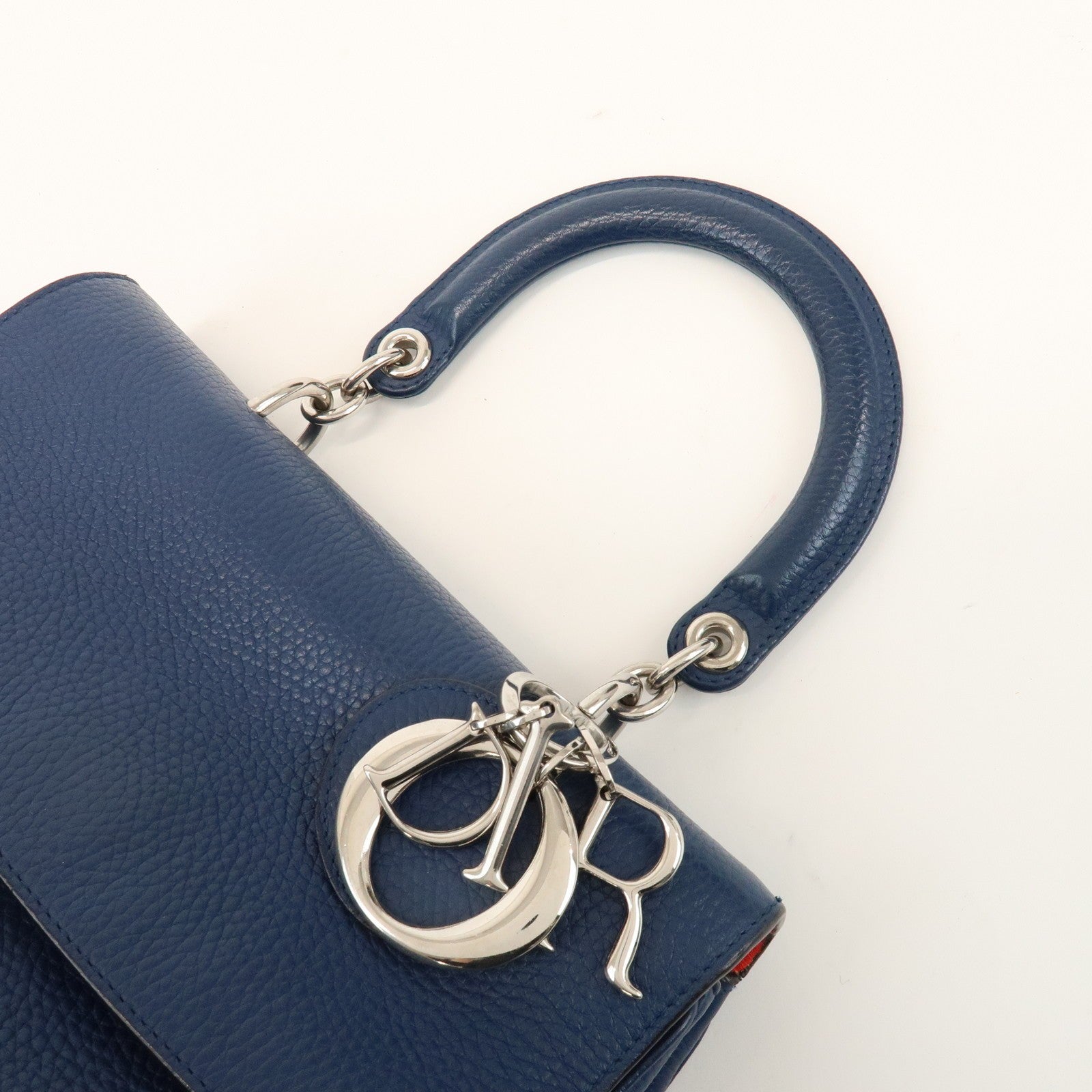 Christian Dior 2Way Hand Bag - Blue, Leather