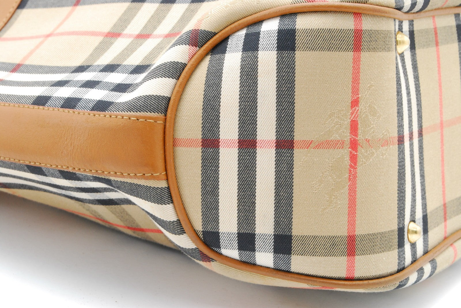 Burberry Burberrys Nova Shoulder Hand Bag - Beige, Canvas