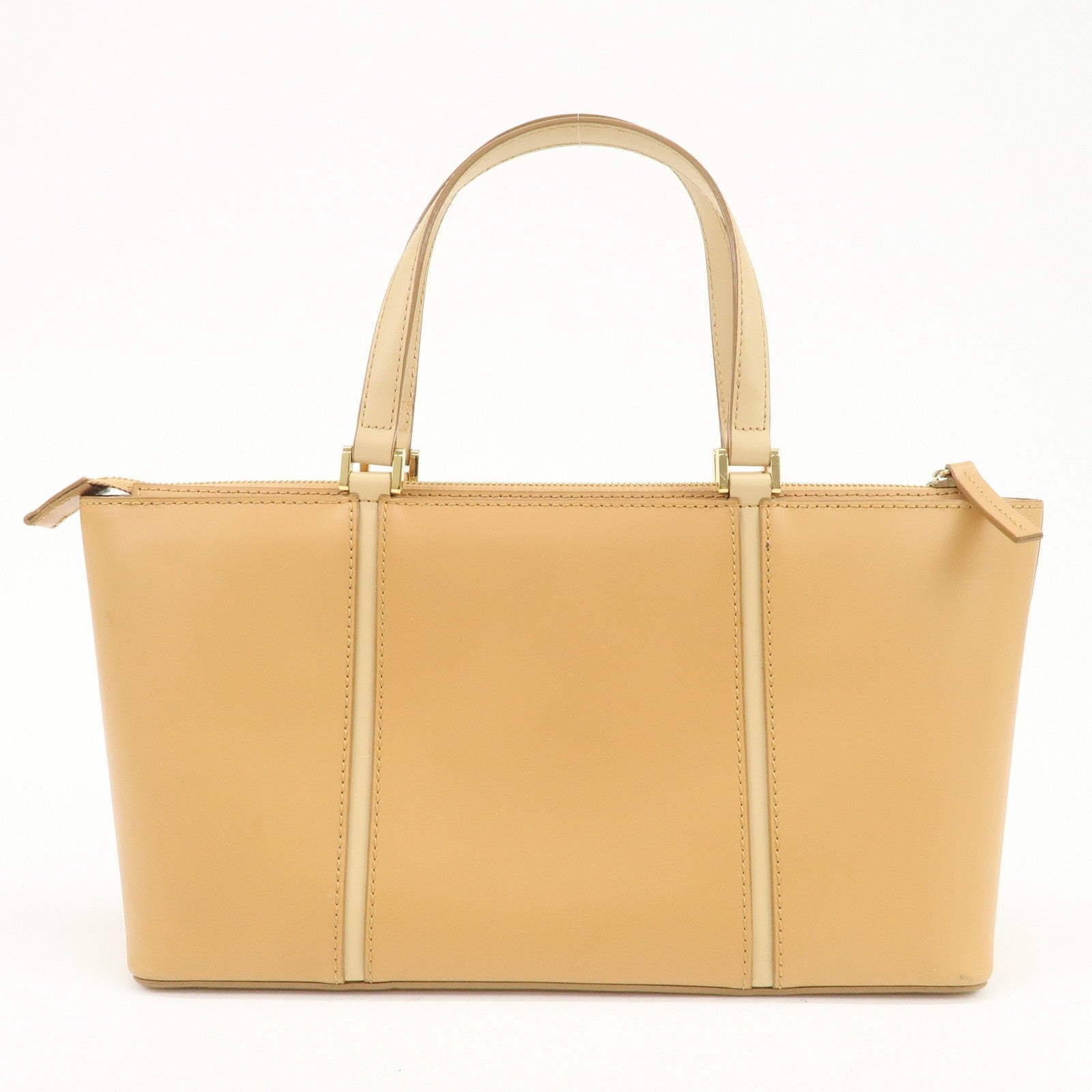 Burberry Nova Plaid Logo Hand Bag - Light Brown, Leather