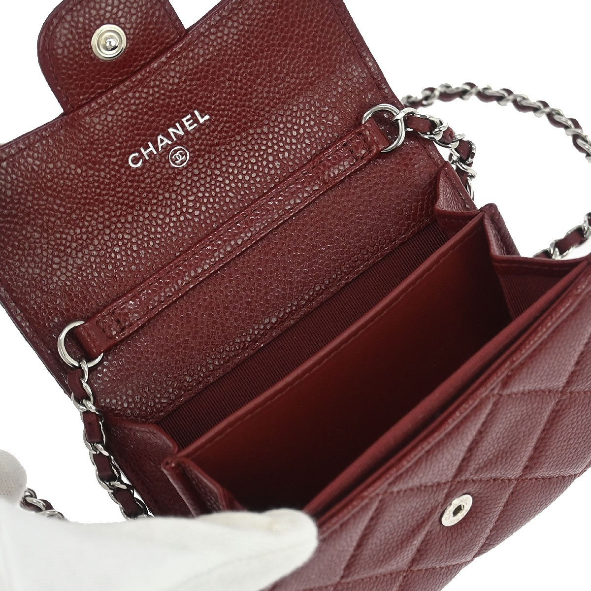 Chanel WOC Wallet On Chain Shoulder Bag - Bordeaux, Leather