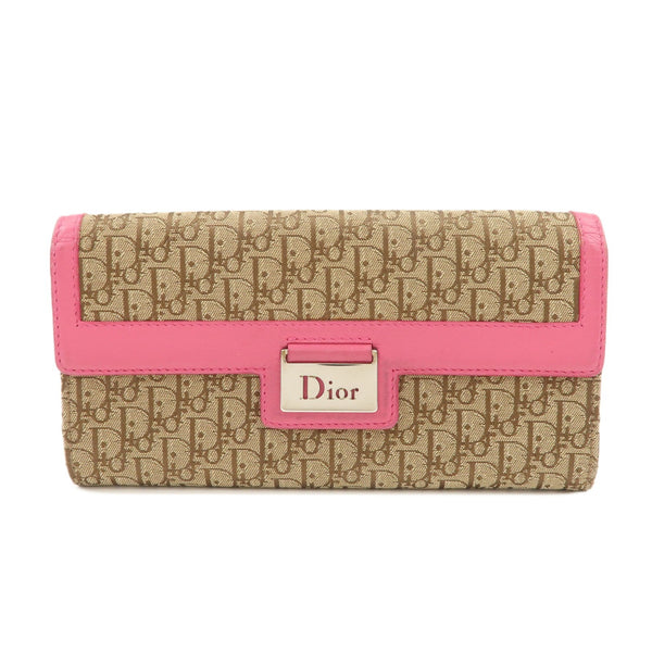 Christian Dior Trotter Wallet - Pink, Canvas Leather 