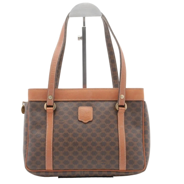 Celine Macadam Tote Bag - Brown, PVC Leather