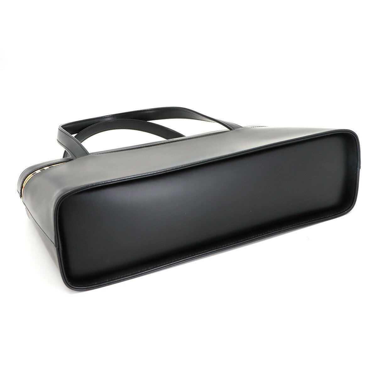 Burberry Hand Bag - Black, Leather and Canvas