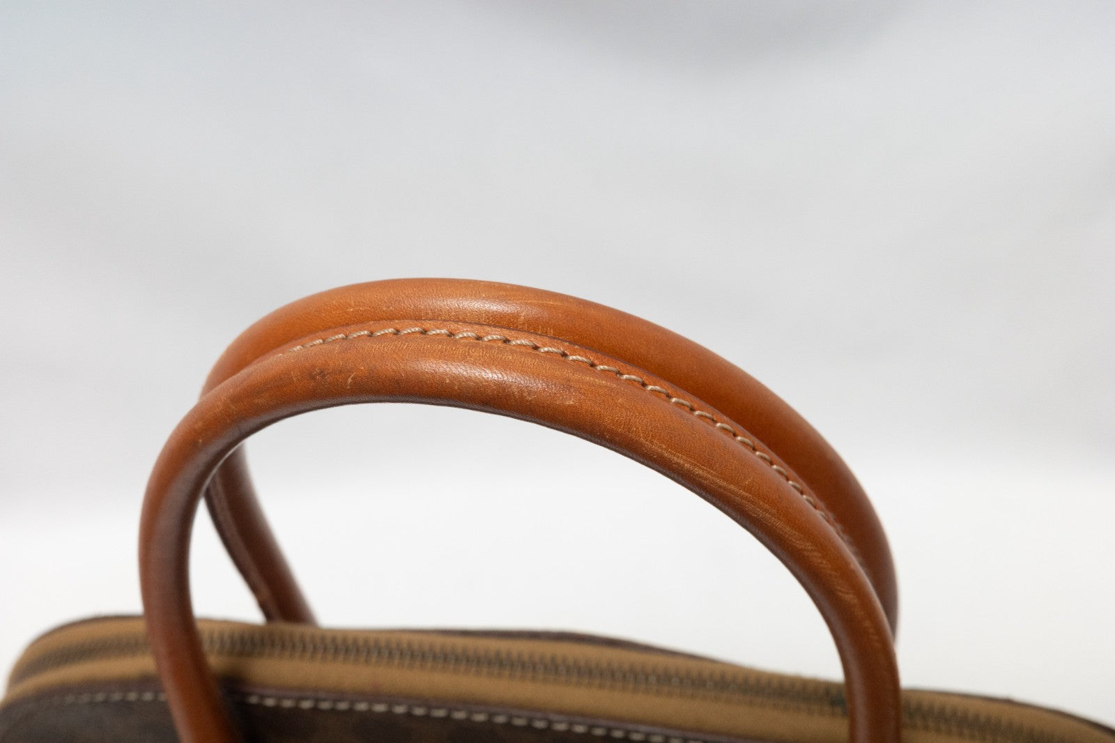 Celine Macadam Hand Bag - Brown, PVC Leather 