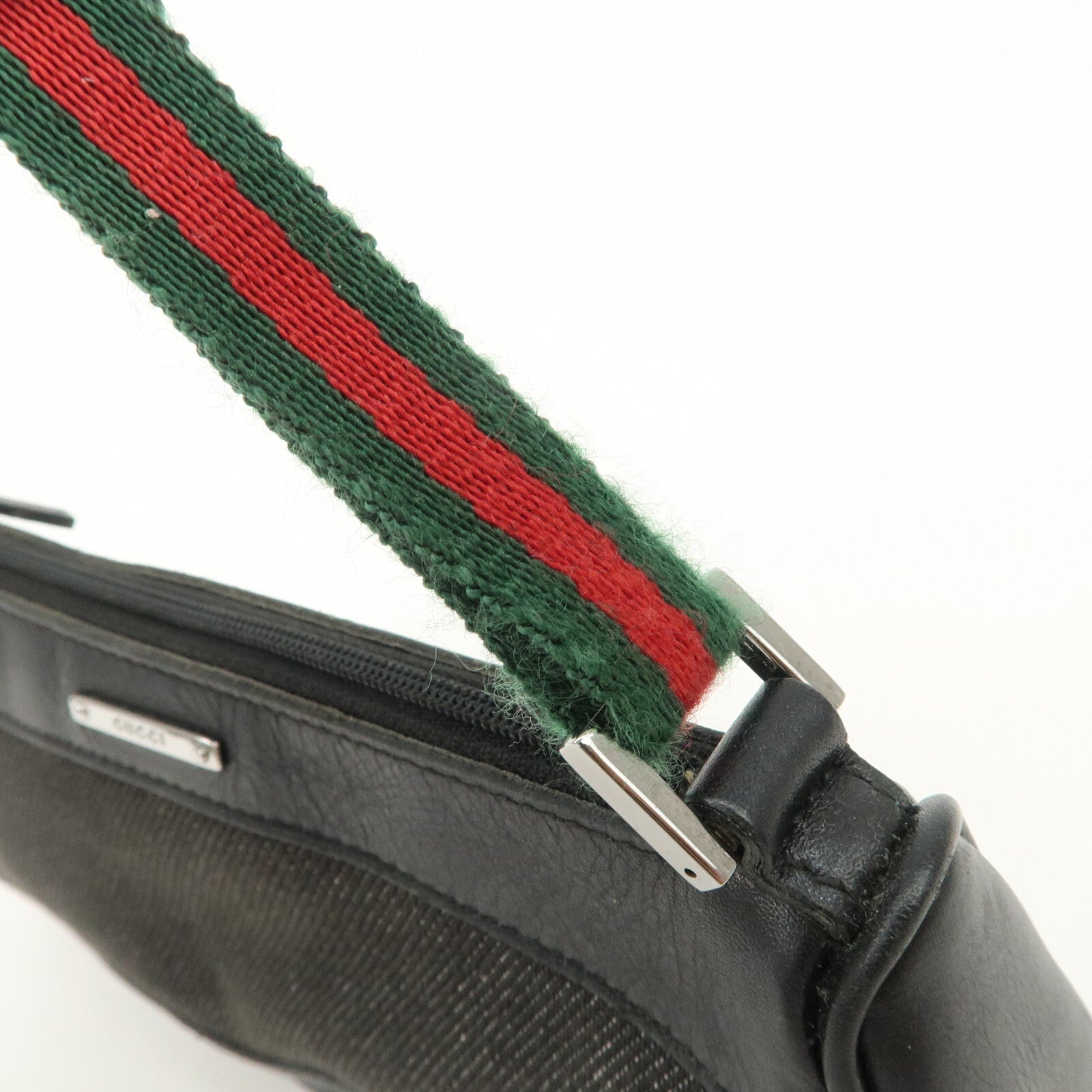 Gucci Sherry Accessory Pouch - Black, Canvas, Leather 