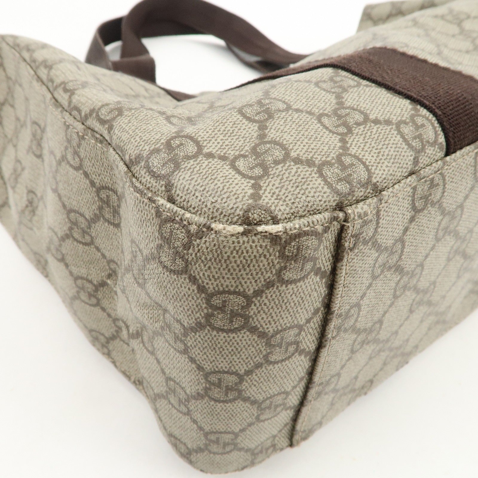 Gucci Tote Bag - Brown, GG Supreme Canvas Leather