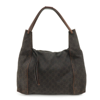 Gucci Shoulder Bag - Dark Brown, GG Canvas, Leather