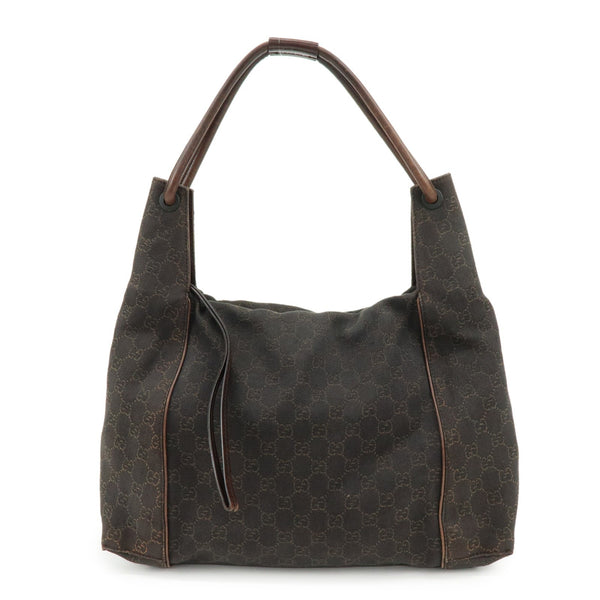 Gucci Shoulder Bag - Dark Brown, GG Canvas, Leather