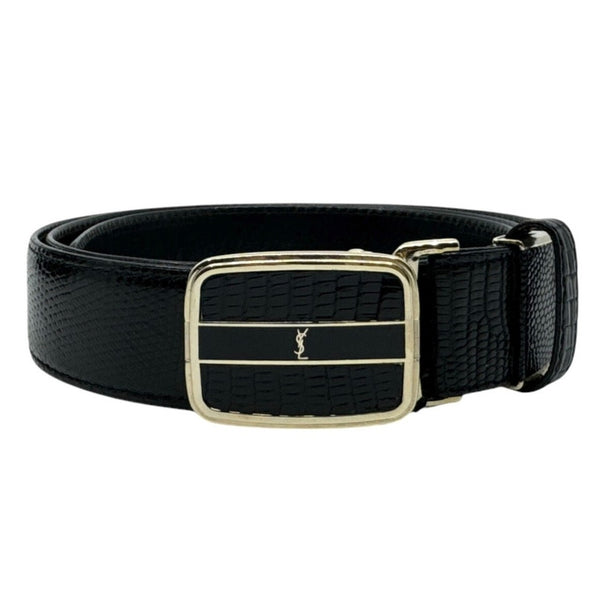 Saint Laurent YSL Belt - Black, Leather 