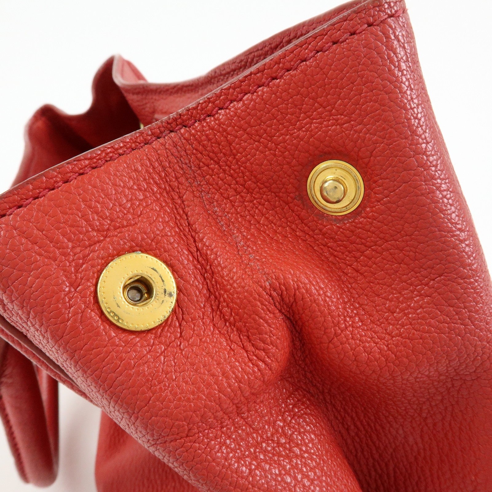 Miu Miu Madras 2Way Handbag - Red, Leather 
