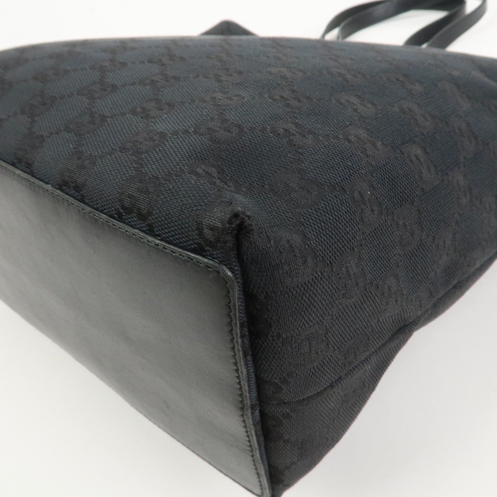 Gucci Tote Bag - Black, GG Canvas and Leather 