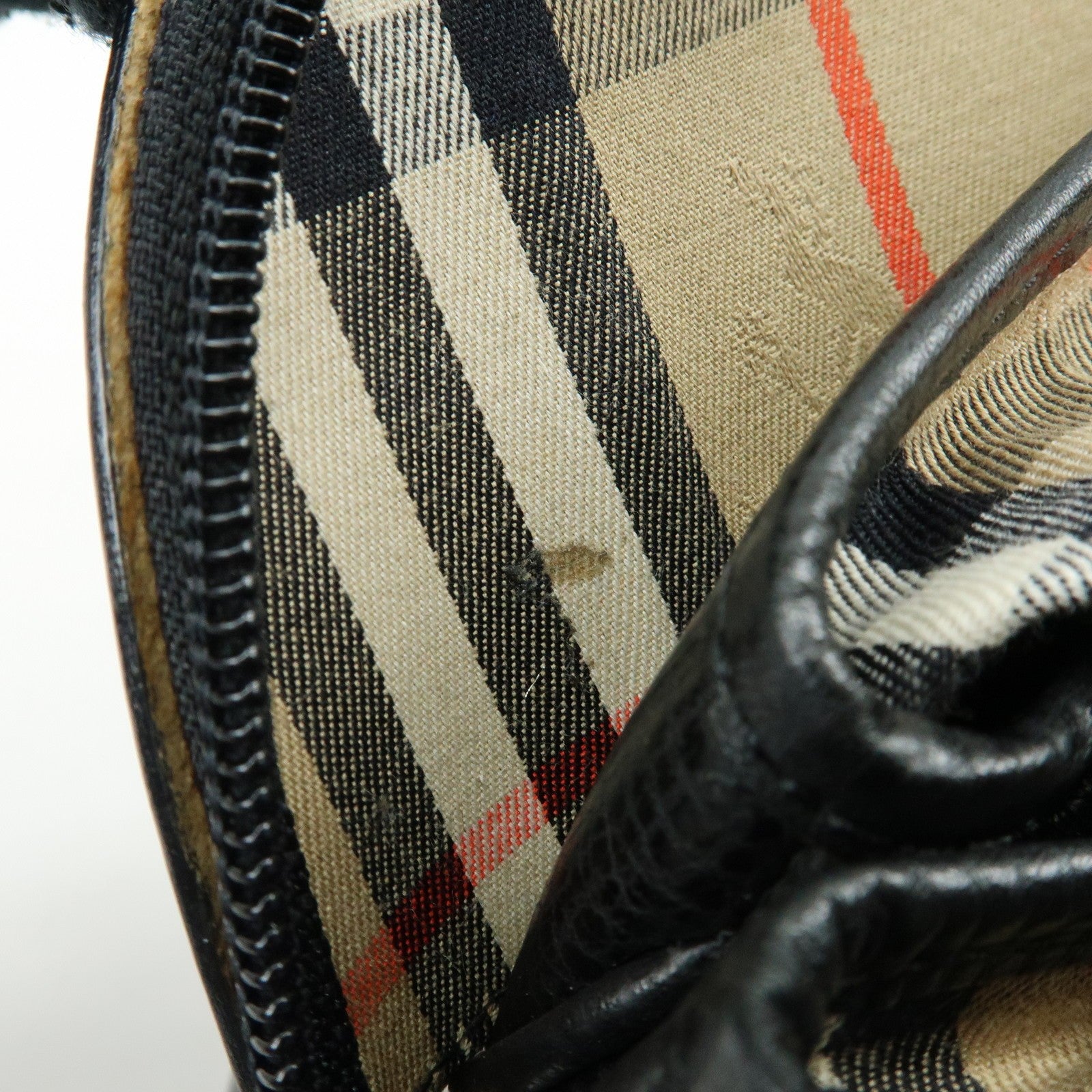 Burberry Hand Bag Boston Bag - Black, Emboss Leather