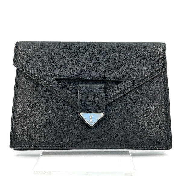 Saint Laurent YSL Clutch Black, Leather 