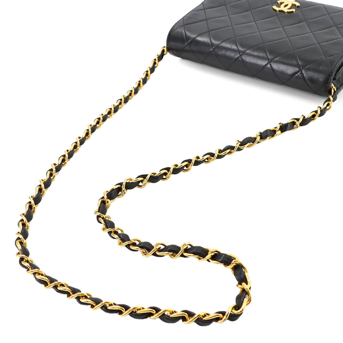 Chanel Matelasse Chain Shoulder Bag - Black, Leather