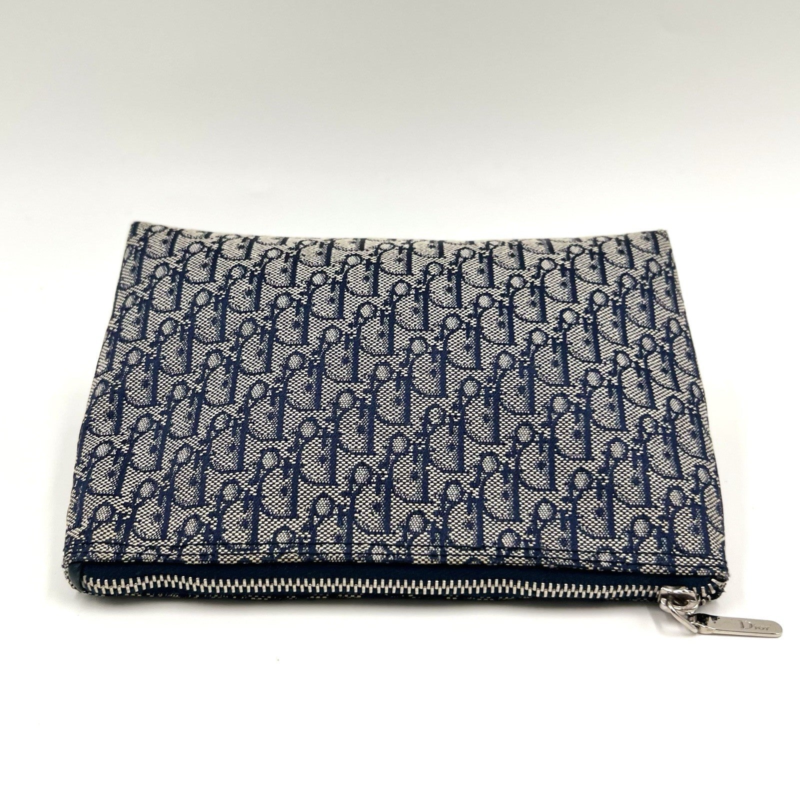 Christian Dior Trotter Mini Pouch Clutch Bag - Navy, Canvas
