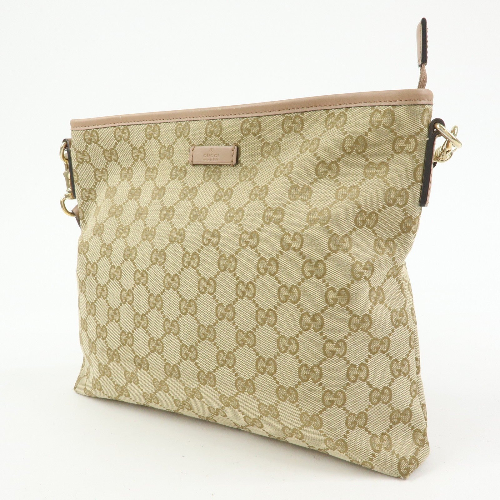 Gucci Shoulder Crossbody Bag - Beige Pink, GG Canvas Leather