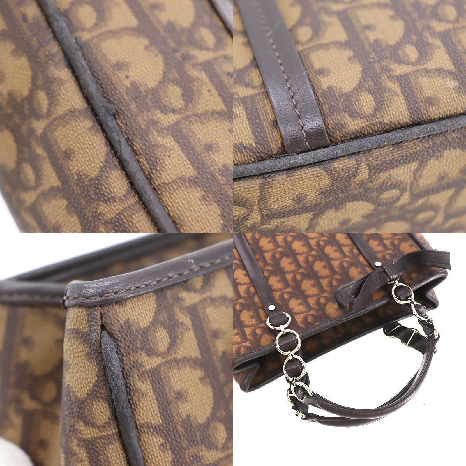 Christian Dior Trotter Handbag - Brown, PVC