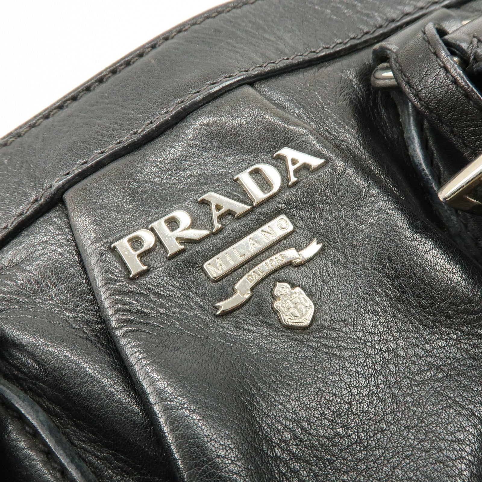 Prada 2Way Bag Hand Bag - Black, Leather