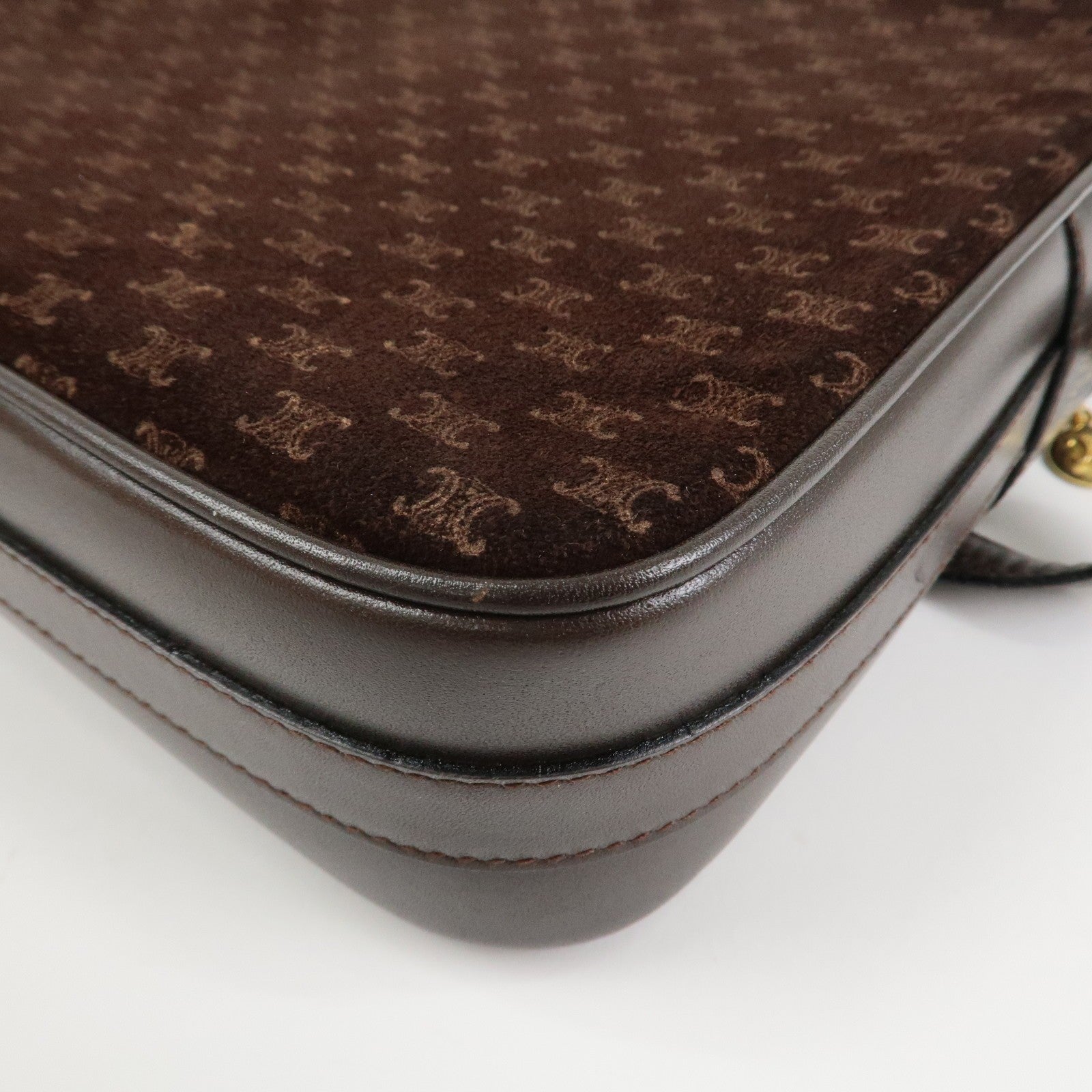 Celine Macadam Shoulder Bag - Brown, Suede Leather