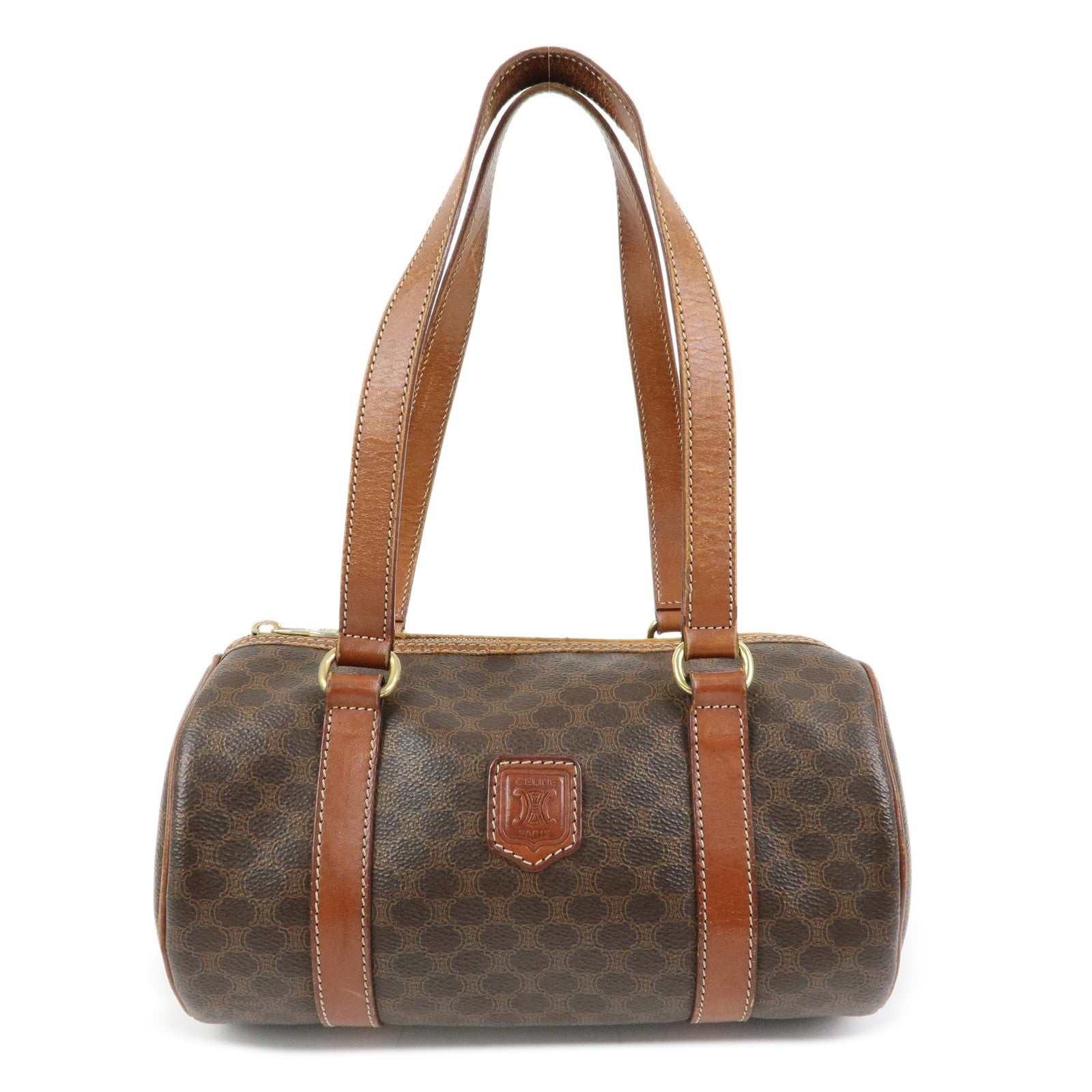 Celine Macadam Shoulder Bag - Brown, PVC Coated Canvas 