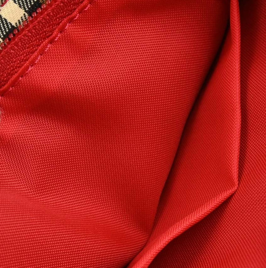 Burberrys House Check Tote Handbag - Beige Red, Canvas