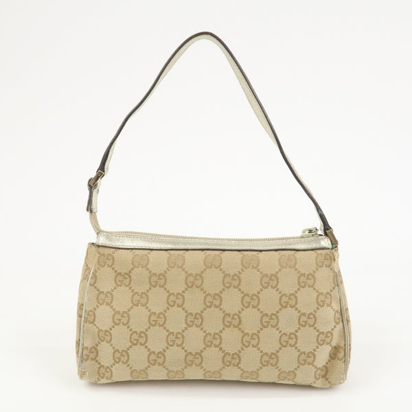 Gucci Abbey Hand Bag - Beige Gold, GG Canvas Leather
