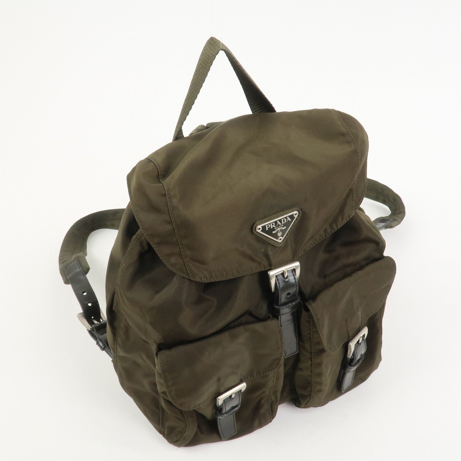 Prada Backpack - Khaki, Nylon and Leather