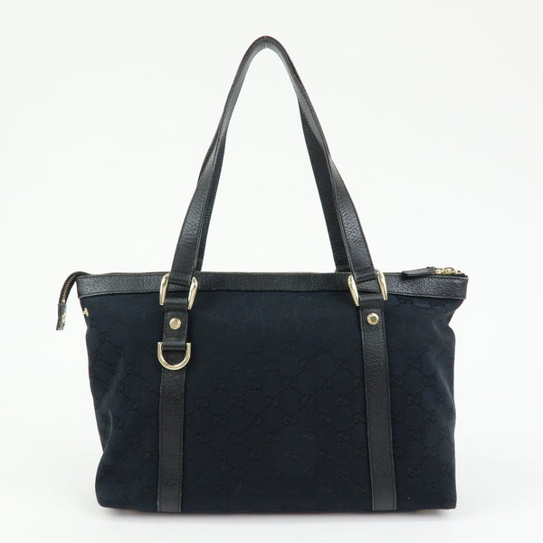 Gucci Abbey Tote Bag - Black, GG Canvas