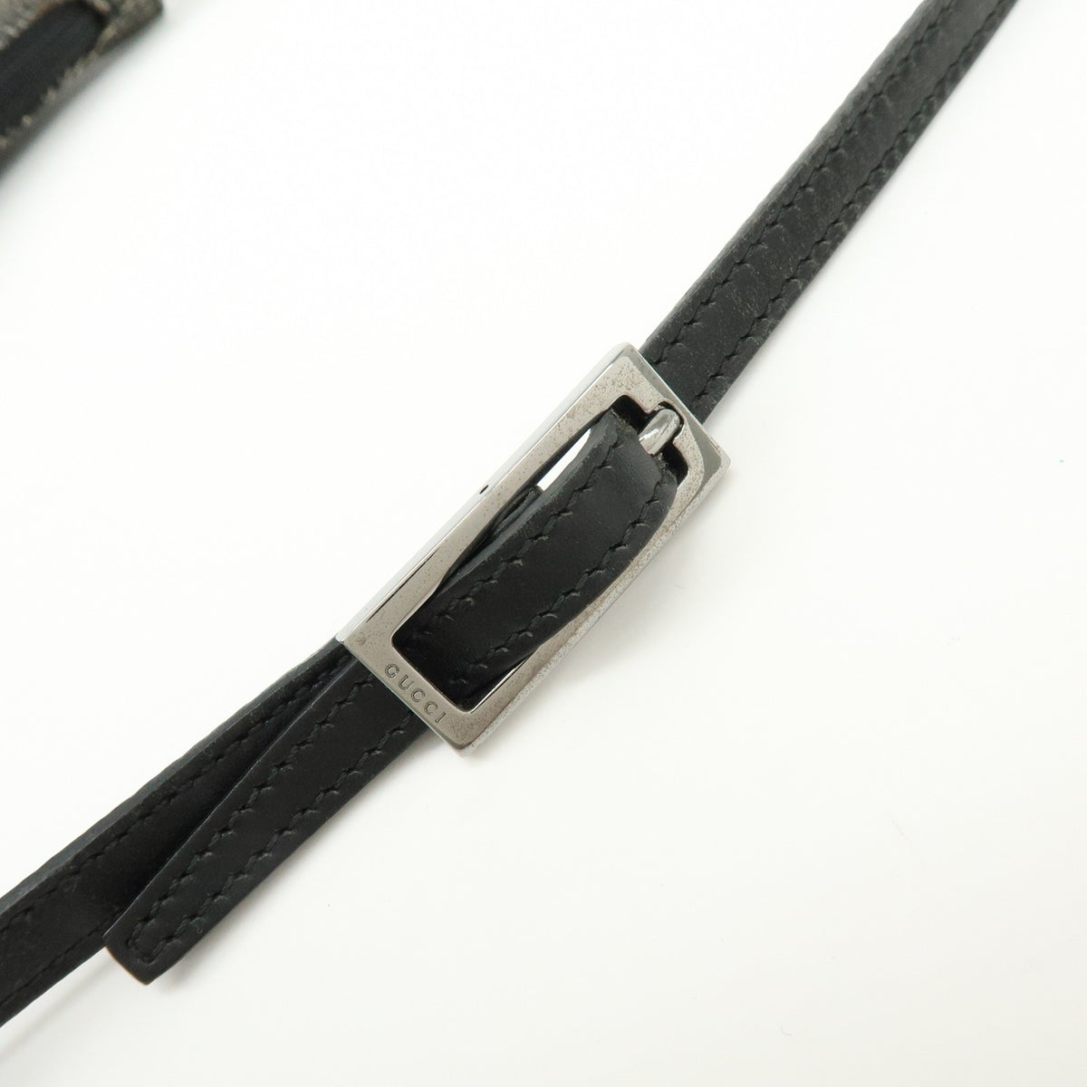 Gucci Shoulder Bag - Black, Leather and GG Denim