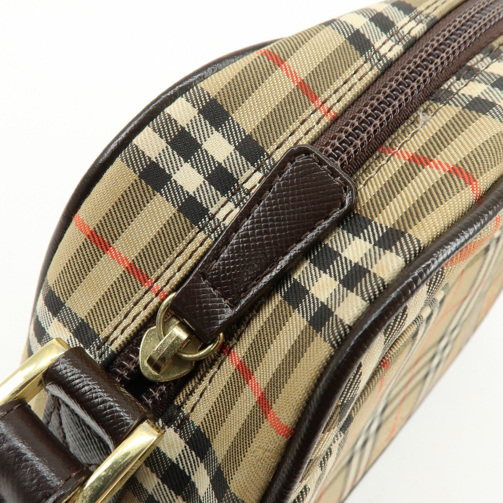 Burberry Nova Plaid Shoulder Crossbody Bag - Beige, Canvas, Leather