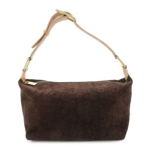 Celine Macadam Shoulder Bag - Brown, Suede